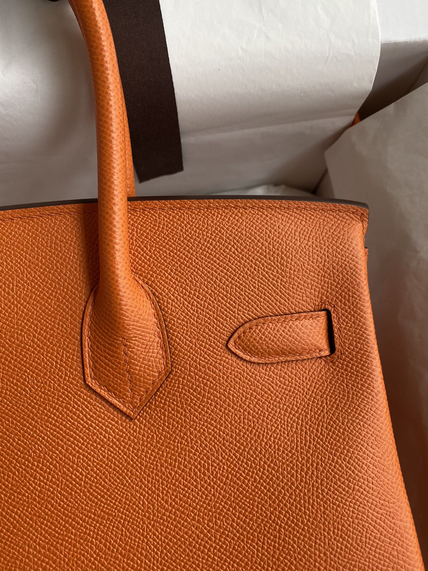 Hermes Birkin 35CM Epsom Leather Handbag Orange